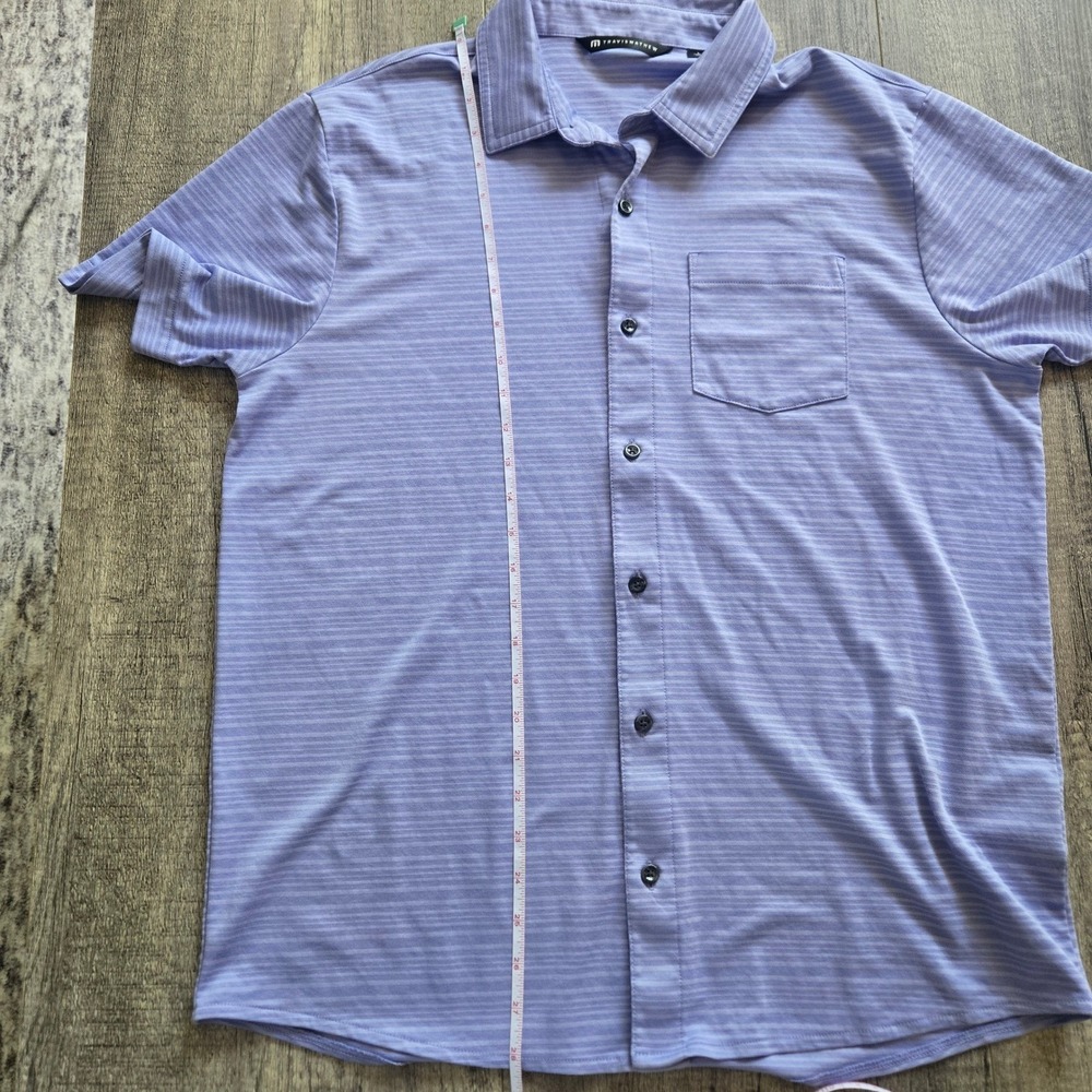 Travis Mathew Mens Short Sleeve Button Down Tip to City Shirt Purple  Size L - Picture 7 of 8